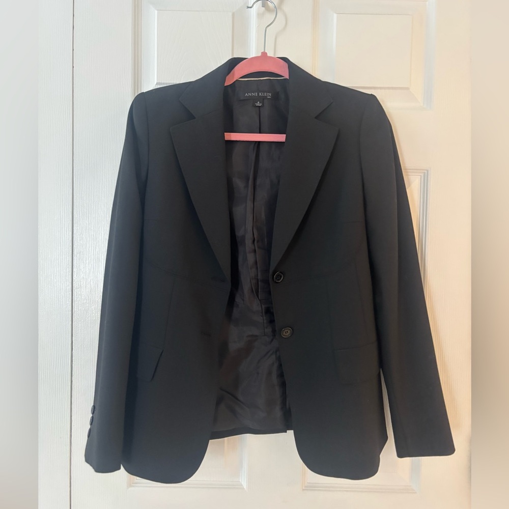Anne Klein Two Button Black Blazer